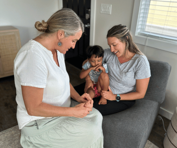 Family learning to heal at home naturally