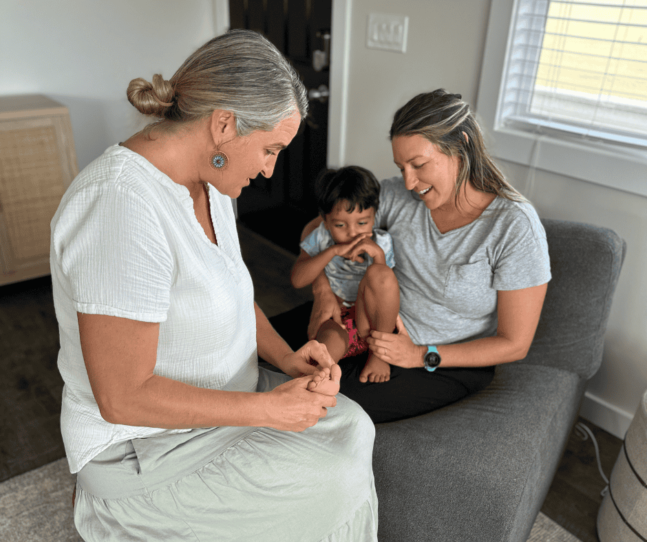 Amber foot zoning a child