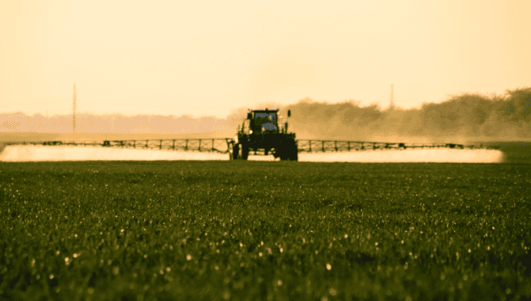 farming spraying crops with glyphosate